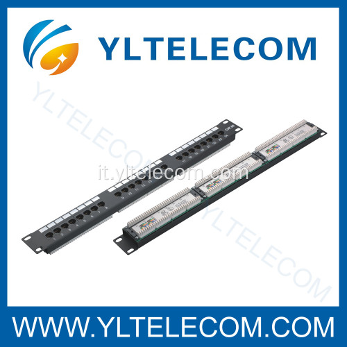 1U 19 pollici 24 port(3*8) Patch Panel cat. 5e e Cat. 6 tipo